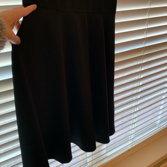 London times black dress with lace shoulders - Picture 3 of 5